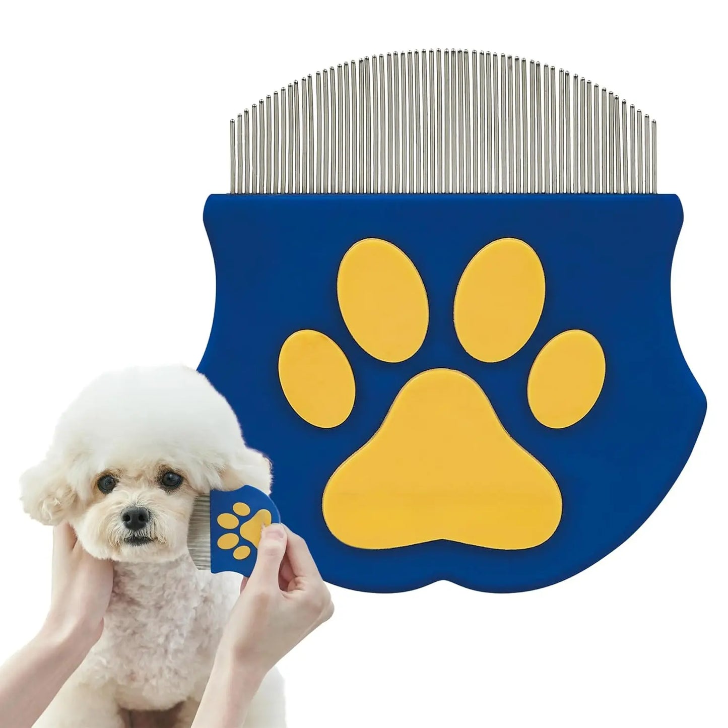 Ultimate Professional Eye Comb for Pets - Stainless Steel Tear Stain Remover for Cats and Dogs - Gentle Round-Head Grooming Tool for Easy Eye Gunk Removal