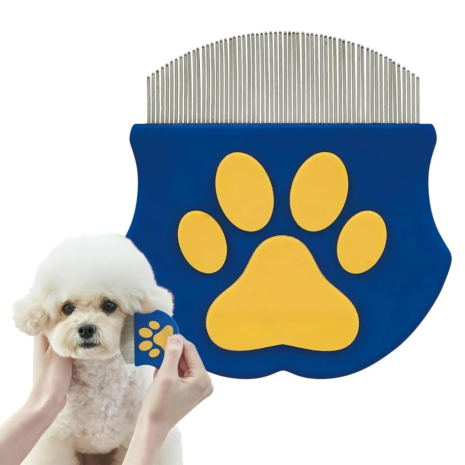 Ultimate Professional Eye Comb for Pets - Stainless Steel Tear Stain Remover for Cats and Dogs - Gentle Round-Head Grooming Tool for Easy Eye Gunk Removal
