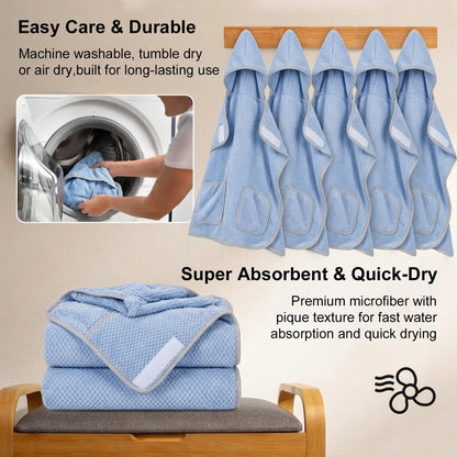 Transform Bath Time with Our Premium Hooded Microfiber Dog Bathrobe - Super Absorbent, Multi-Size, and Machine Washable for Ultimate Pet Comfort
