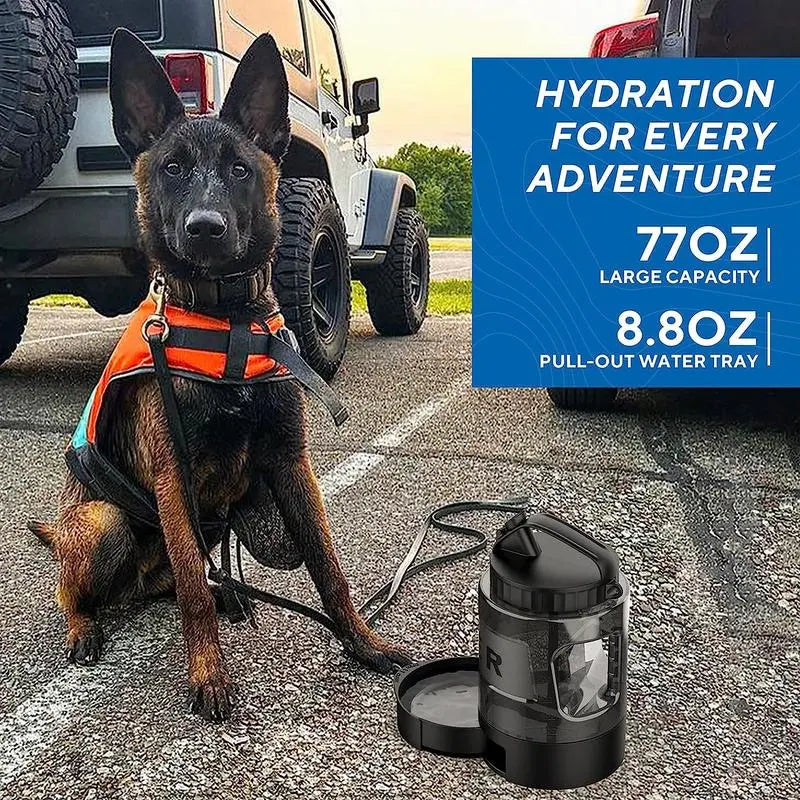 Stay Hydrated on Your Adventures with the Lesotc 77Oz Portable Dog Water Bottle Dispenser - Perfect for Hiking, Camping, and Travel!
