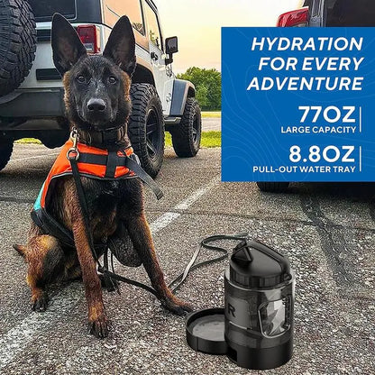 Stay Hydrated on Your Adventures with the Lesotc 77Oz Portable Dog Water Bottle Dispenser - Perfect for Hiking, Camping, and Travel!