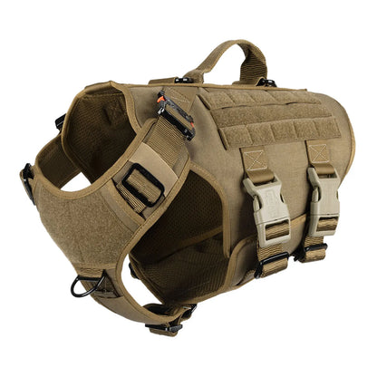 Ultimate ICEFANG GN3 Tactical Dog Harness - No Pulling Front Clip, 6X Buckle, and Molle Vest with Handle for Maximum Control and Comfort