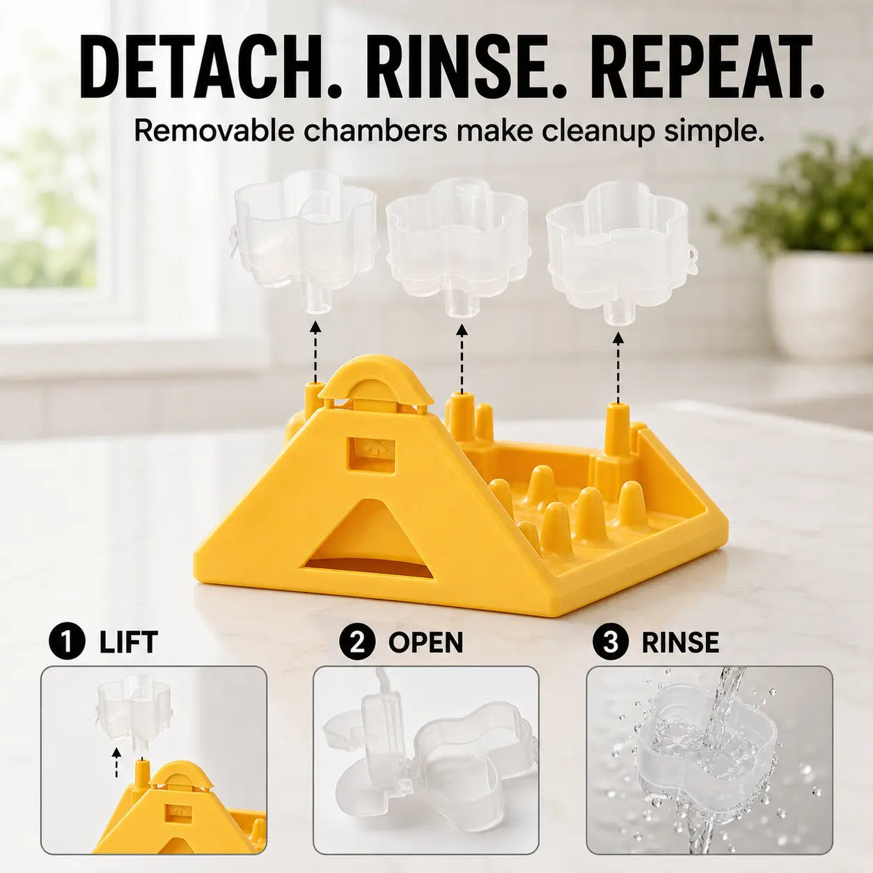 Engage Your Pet with the Smartwell 360-Degree Spin Action Dog Treat Dispenser - Interactive Puzzle Feeder with 3 Removable Chambers for Slow Feeding Fun!