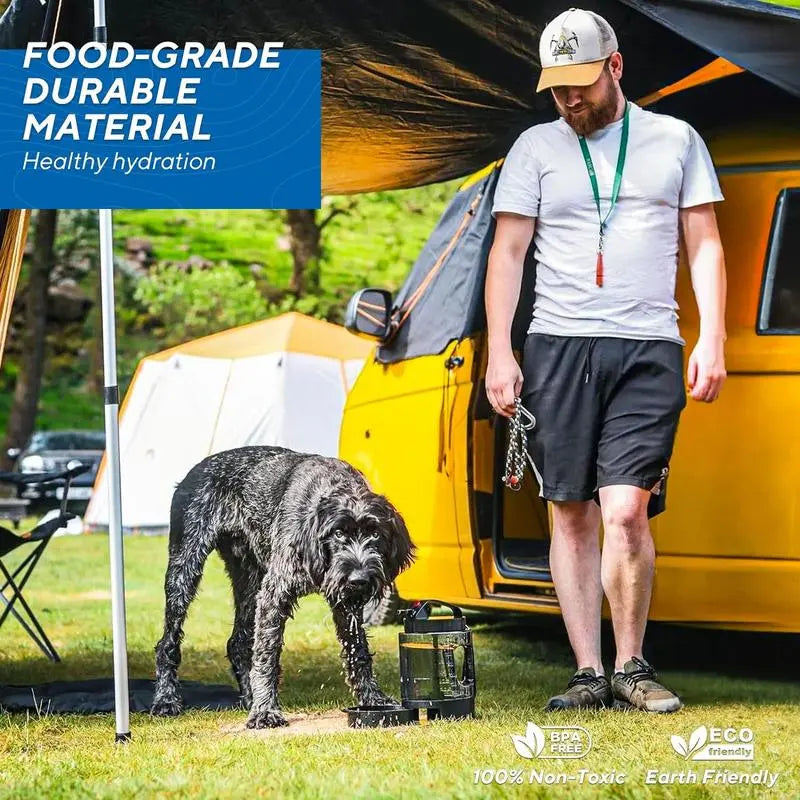 Stay Hydrated on Your Adventures with the Lesotc 77Oz Portable Dog Water Bottle Dispenser - Perfect for Hiking, Camping, and Travel!
