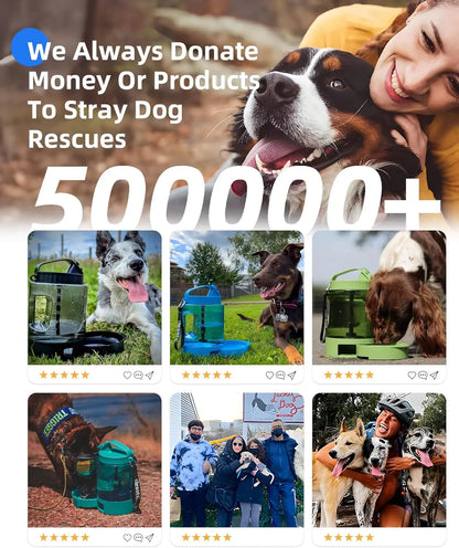 Stay Hydrated on Your Adventures with the Lesotc 77Oz Portable Dog Water Bottle Dispenser - Perfect for Hiking, Camping, and Travel!