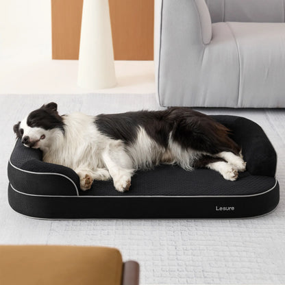 Lesure Realortho Dog Bed - Premium Orthopedic Support for Large & Senior Dogs with Waterproof Cover for Ultimate Comfort