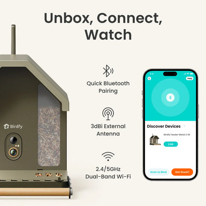 Experience Nature Up Close with the Birdfy Smart Bird Feeder - 4K UHD Video, AI Identification, and Solar Power for Bird Lovers