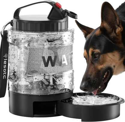 Stay Hydrated on Your Adventures with the Lesotc 77Oz Portable Dog Water Bottle Dispenser - Perfect for Hiking, Camping, and Travel!