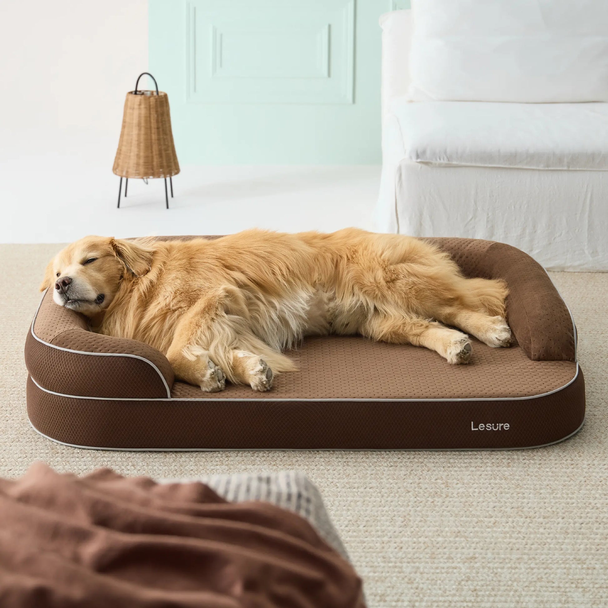 Lesure Realortho Dog Bed - Premium Orthopedic Support for Large & Senior Dogs with Waterproof Cover for Ultimate Comfort