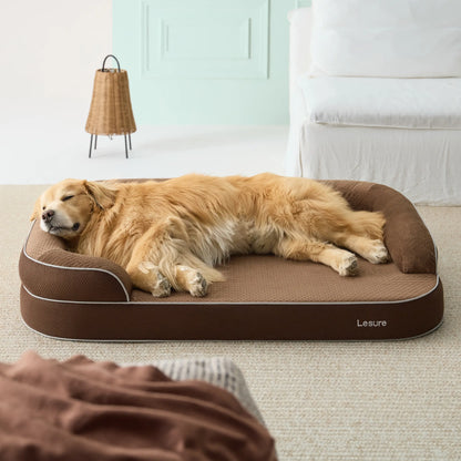 Lesure Realortho Dog Bed - Premium Orthopedic Support for Large & Senior Dogs with Waterproof Cover for Ultimate Comfort