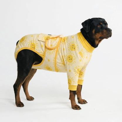Spark Paws Dog Surgery Recovery Suit - The Ultimate Comfort Solution for Post-Surgery Pets, Soft Anti-Lick Onesie for Spay/Neuter Recovery - Donuts - Size S