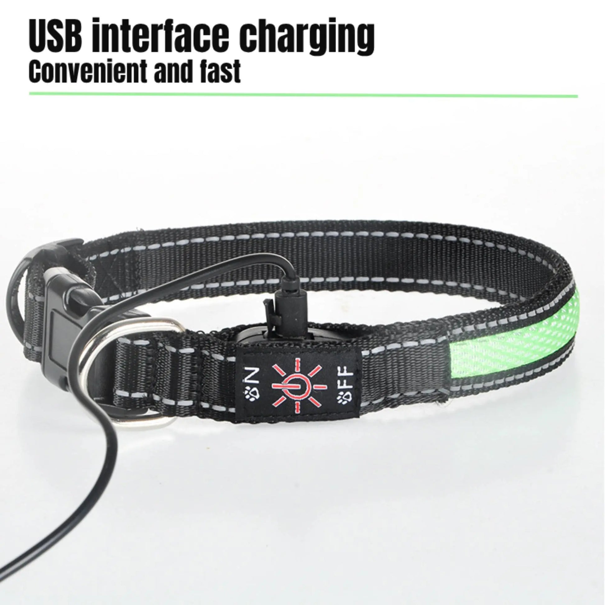 Illuminate Your Dog's Adventures: High-Visibility LED Light-Up Collar for Safe Nighttime Walks - USB Rechargeable & Adjustable for All Sizes