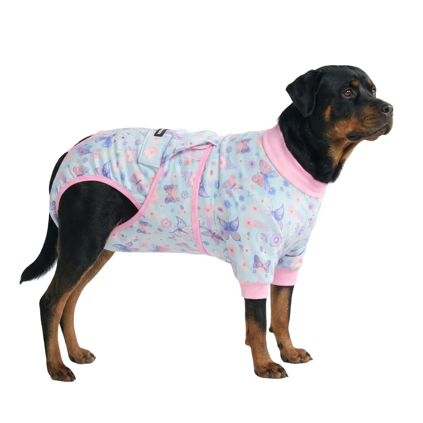Spark Paws Dog Surgery Recovery Suit - The Ultimate Comfort Solution for Post-Surgery Pets, Soft Anti-Lick Onesie for Spay/Neuter Recovery - Donuts - Size S