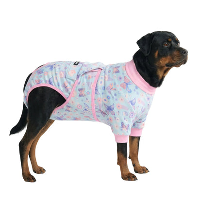Spark Paws Dog Surgery Recovery Suit - The Ultimate Comfort Solution for Post-Surgery Pets, Soft Anti-Lick Onesie for Spay/Neuter Recovery - Donuts - Size S