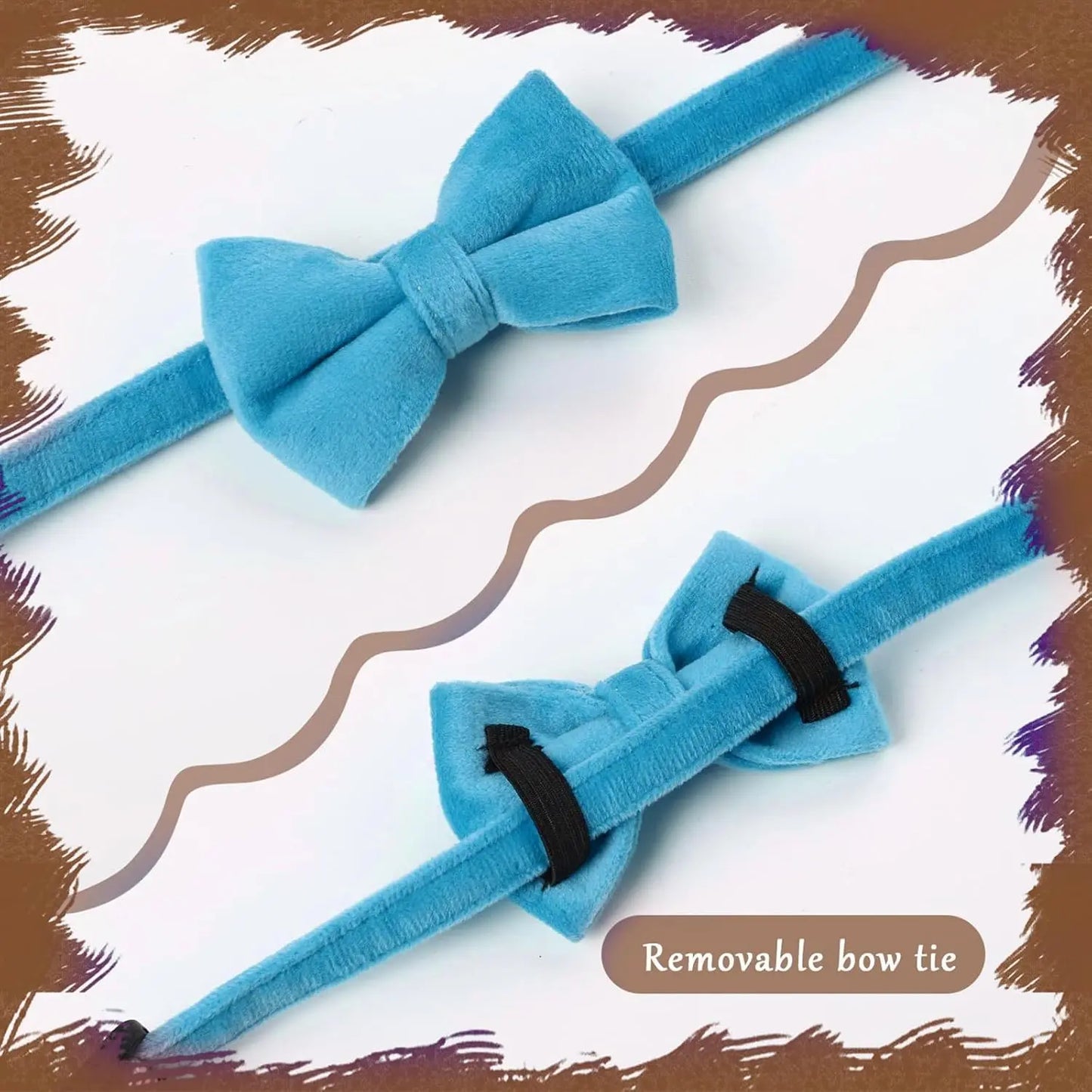 Charming Adjustable Pet Collar with Bell - Adorable Bowknot Design & Safety Buckle for Small Dogs & Cats