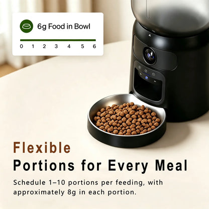 Revolutionize Your Cat's Mealtime with the Taleboss Automatic Feeder - 5L Capacity, HD Camera, Laser Toy & App Control!