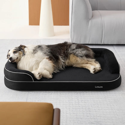 Lesure Realortho Dog Bed - Premium Orthopedic Support for Large & Senior Dogs with Waterproof Cover for Ultimate Comfort