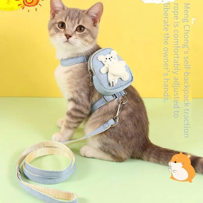 Adjustable Vest Harness for Small Cats & Kittens - Complete with Leash and Snack Pack for Outdoor Adventures