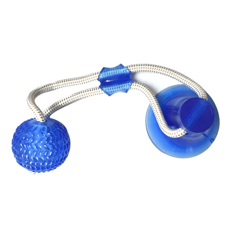 Ultimate Interactive Suction Cup Dog Toy - TPR Molar Bite Ball with Elastic Ropes for Chewing and Dental Health
