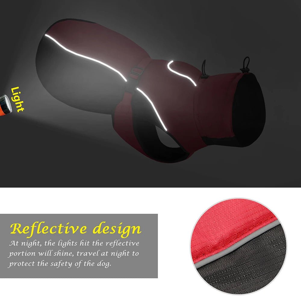 Keep Your Pup Cozy and Safe with Our Waterproof Reflective Dog Coat - Perfect for Medium to Large Breeds!