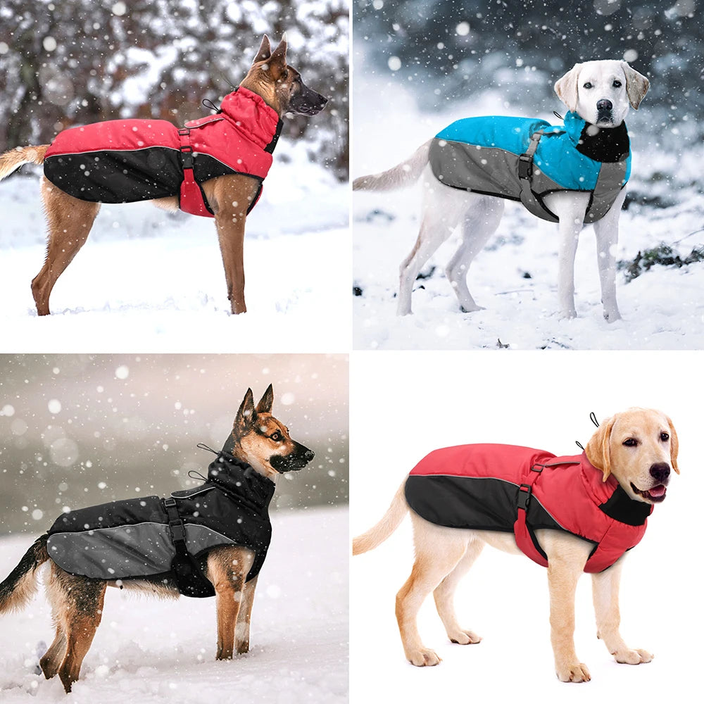 Keep Your Pup Cozy and Safe with Our Waterproof Reflective Dog Coat - Perfect for Medium to Large Breeds!