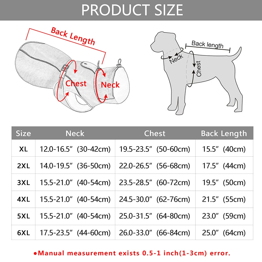 Keep Your Pup Cozy and Safe with Our Waterproof Reflective Dog Coat - Perfect for Medium to Large Breeds!