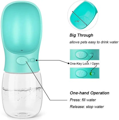 Portable Pet Dog Water Bottle - Convenient Drinking Feeder for Outdoor Adventures with Your Furry Friends