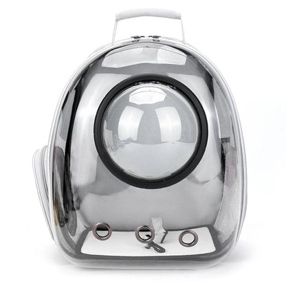 Transparent Space Capsule Cat Carrier Backpack - Breathable, Portable, and Perfect for Travel with Your Pet