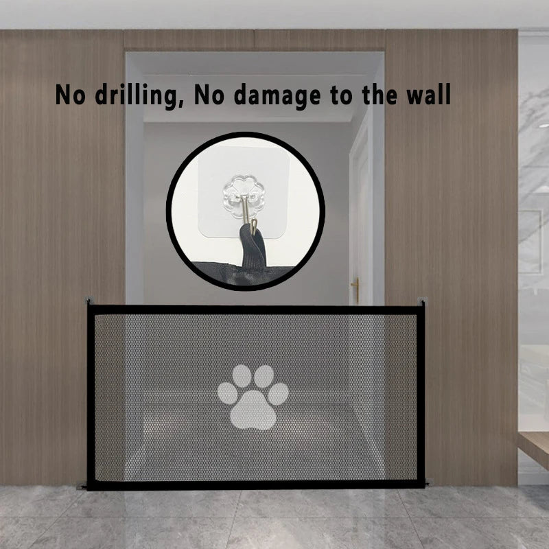 Premium Dog Gate Mesh with 4 Durable Hooks - Versatile Safety Enclosure for Indoor and Outdoor Use