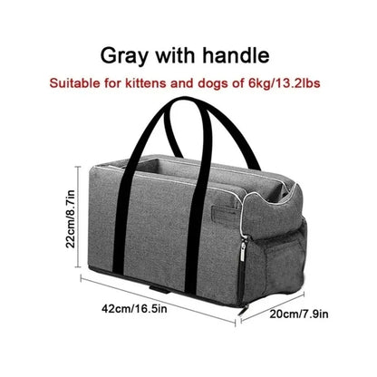 Ultimate Portable Dog Car Seat Bed - The Safe and Stylish Travel Carrier for Small Dogs and Cats
