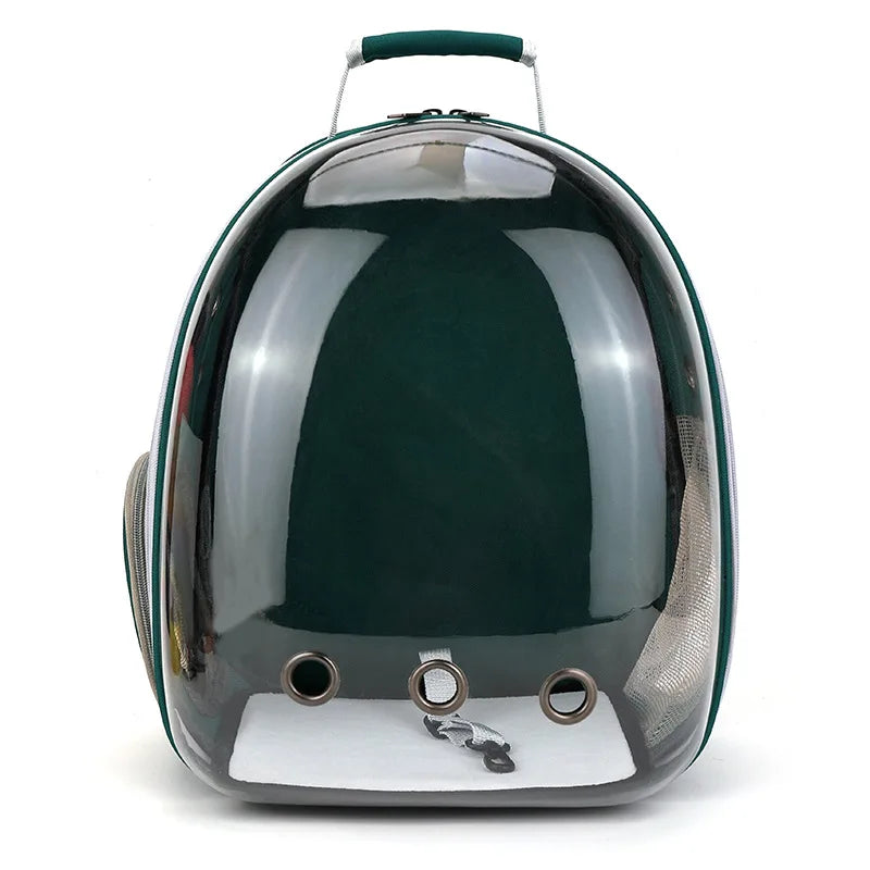Transparent Space Capsule Cat Carrier Backpack - Breathable, Portable, and Perfect for Travel with Your Pet
