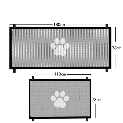Premium Dog Gate Mesh with 4 Durable Hooks - Versatile Safety Enclosure for Indoor and Outdoor Use