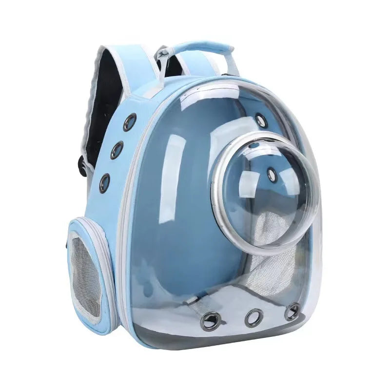 Transparent Space Capsule Cat Carrier Backpack - Breathable, Portable, and Perfect for Travel with Your Pet