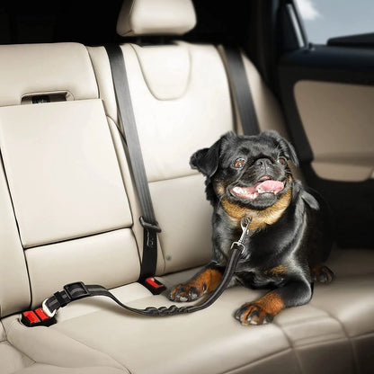 Secure Your Pet's Safety with Our Adjustable Dog Car Seat Belt - Perfect for Travel!
