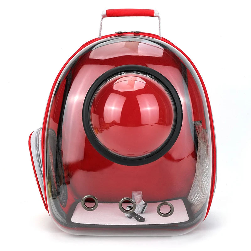 Transparent Space Capsule Cat Carrier Backpack - Breathable, Portable, and Perfect for Travel with Your Pet