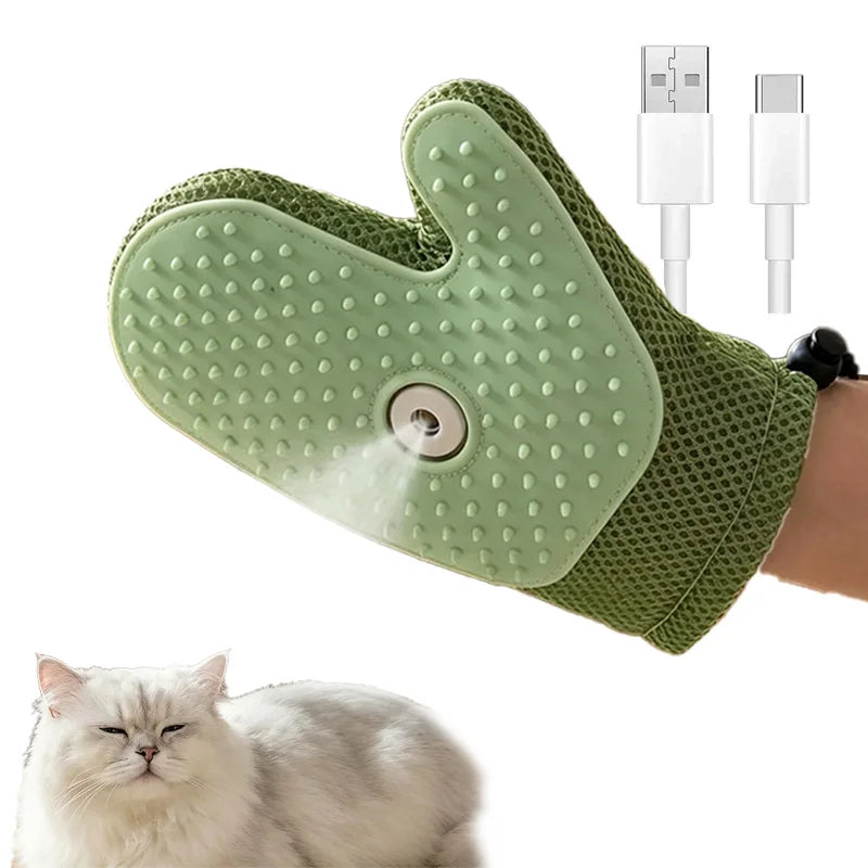 3-in-1 Electric Pet Grooming Brush with Steam Spray - Effortless Cat & Dog Hair Removal and Massage Comb