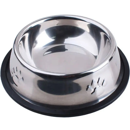 Paw-Safe Stainless Steel Dog Bowl - Skidproof Anti-Ant Design, Perfect for All Breeds, Available in 6 Sizes