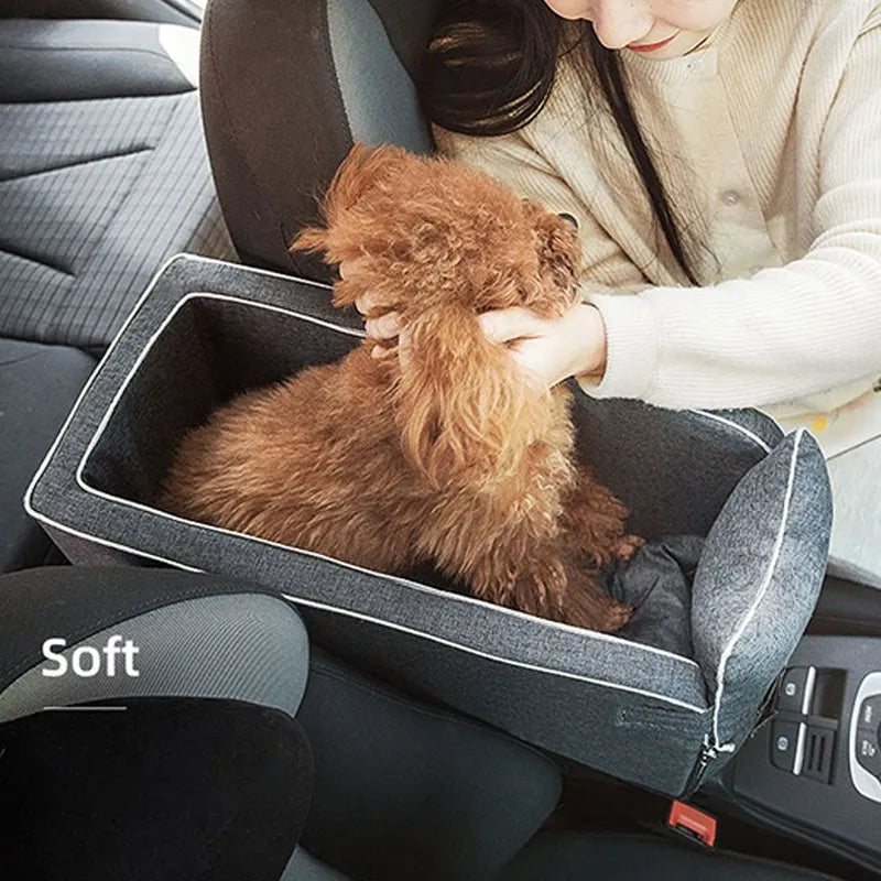 Ultimate Portable Dog Car Seat Bed - Safe and Stylish Travel Carrier for Small Dogs and Cats