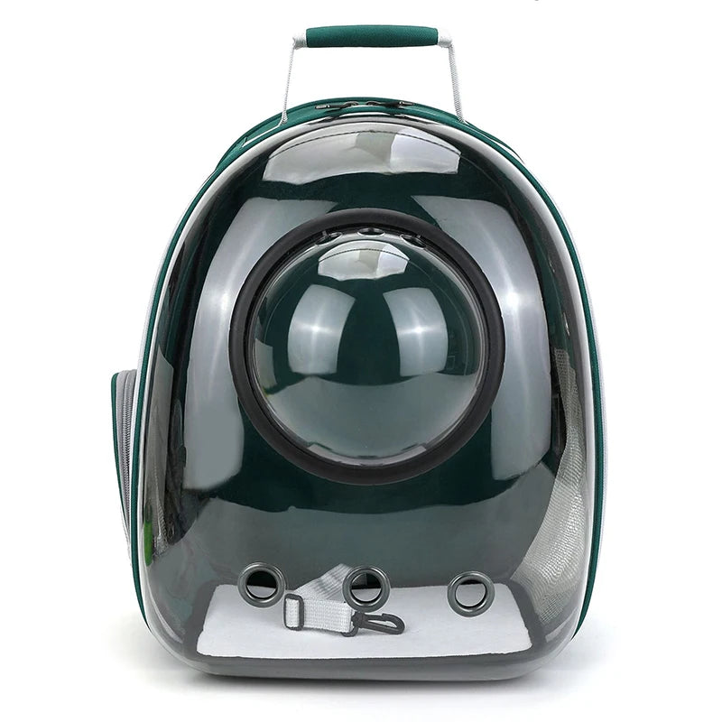 Transparent Space Capsule Cat Carrier Backpack - Breathable, Portable, and Perfect for Travel with Your Pet