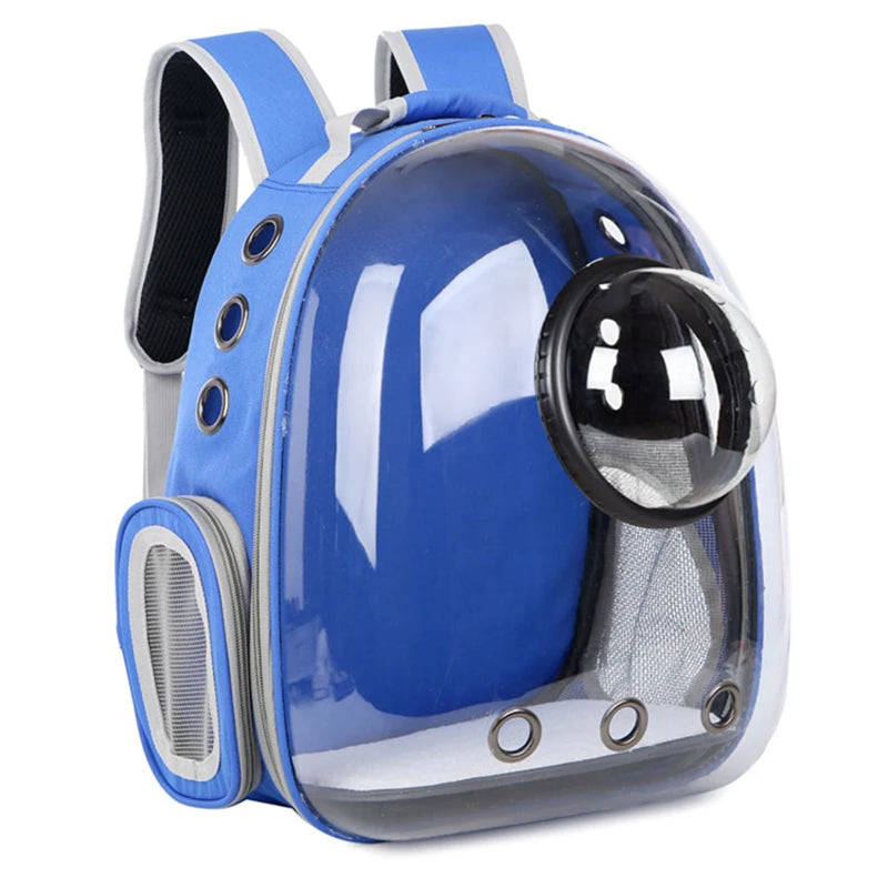 Transparent Space Capsule Cat Carrier Backpack - Breathable, Portable, and Perfect for Travel with Your Pet