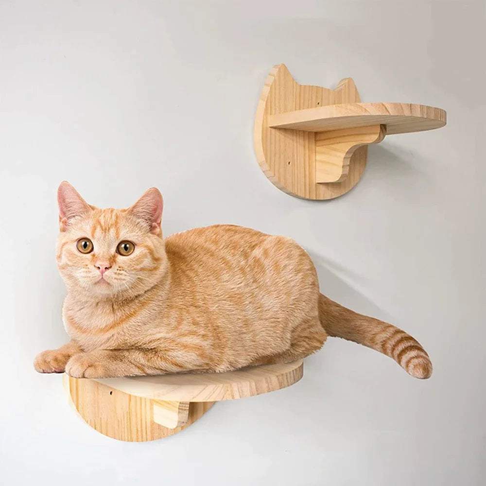 Elevate Your Cat's Playtime with Our Stylish Wall Climbing Shelf - A Multifunctional Ladder, Scratching Post, and Cozy Hiding House in One!