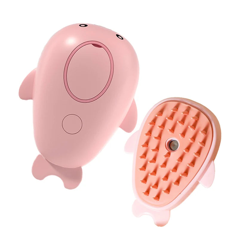 3-in-1 Electric Pet Grooming Brush with Steam Spray - Effortless Cat & Dog Hair Removal and Massage Comb