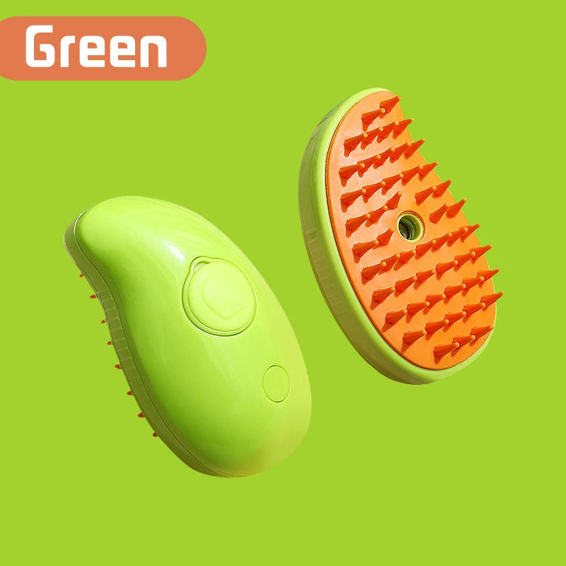 3-in-1 Electric Pet Grooming Brush with Steam Spray - Effortless Cat & Dog Hair Removal and Massage Comb