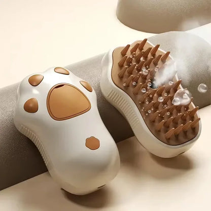 3-in-1 Electric Pet Grooming Brush with Steam Spray - Effortless Cat & Dog Hair Removal and Massage Comb