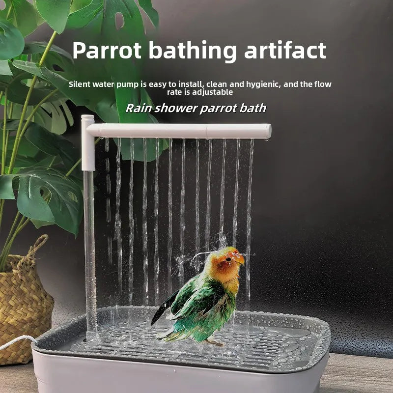 Transform Your Parrots' Bathing Experience with the Automatic Circulating Bird Shower Basin