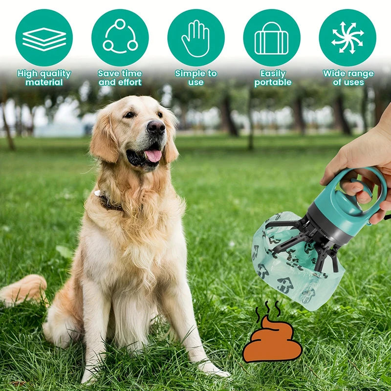Effortless Outdoor Clean-Up with the Portable Dog Pooper Scooper – Built-In Garbage Bag & No-Touch Design for Hassle-Free Pet Waste Disposal