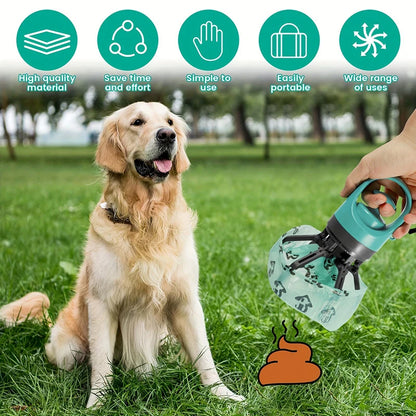 Effortless Outdoor Clean-Up with the Portable Dog Pooper Scooper – Built-In Garbage Bag & No-Touch Design for Hassle-Free Pet Waste Disposal