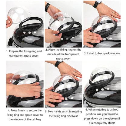 Transparent Space Capsule Cat Carrier Backpack - Breathable, Portable, and Perfect for Travel with Your Pet