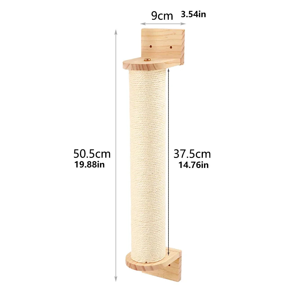 Elevate Your Cat's Playtime with Our Stylish Wall Climbing Shelf - A Multifunctional Ladder, Scratching Post, and Cozy Hiding House in One!