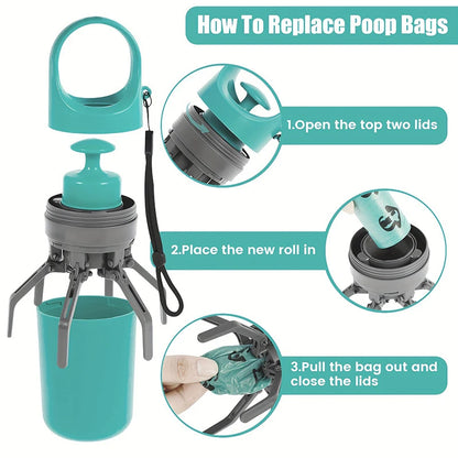 Effortless Outdoor Clean-Up with the Portable Dog Pooper Scooper – Built-In Garbage Bag & No-Touch Design for Hassle-Free Pet Waste Disposal